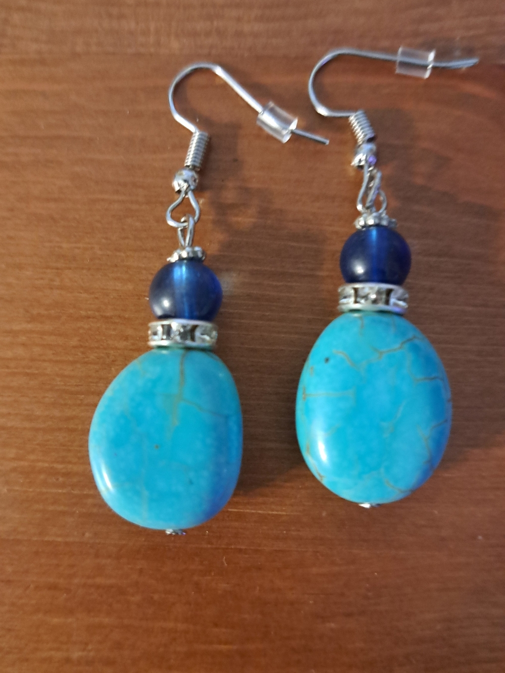 Blue Stone Drop Earrings - Women Jewelry